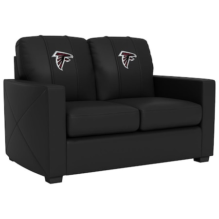 Dreamseat Silver Loveseat with Atlanta Falcons Primary Logo XZ7759003LSCDBK-PSNFL20005